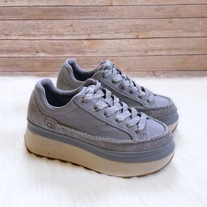 UGG Women's Gray and Tan Platform Sneakers